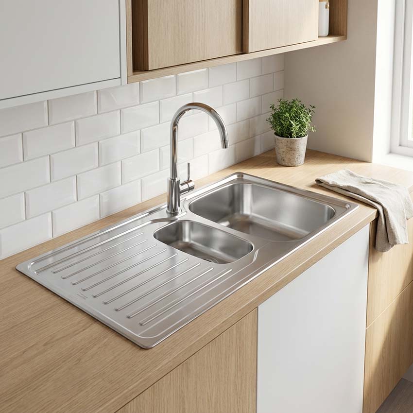 Spoelbak Franke Antea inox 1,5 bak 100x50cm