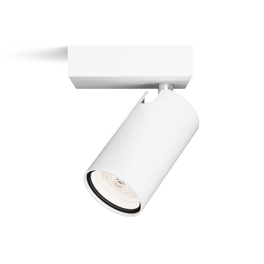 Opbouwspot wit 1 spot voor badkamer IP44