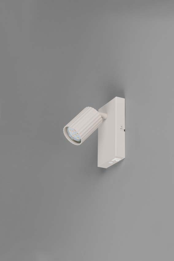 Applique murale - Gris - 9x15x14cm - Dimmable - GU10 - 1x10W