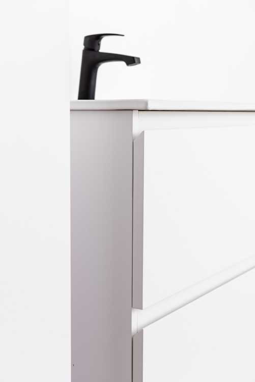 Badkamermeubel Bianca mat wit 800 mm wastafel glans