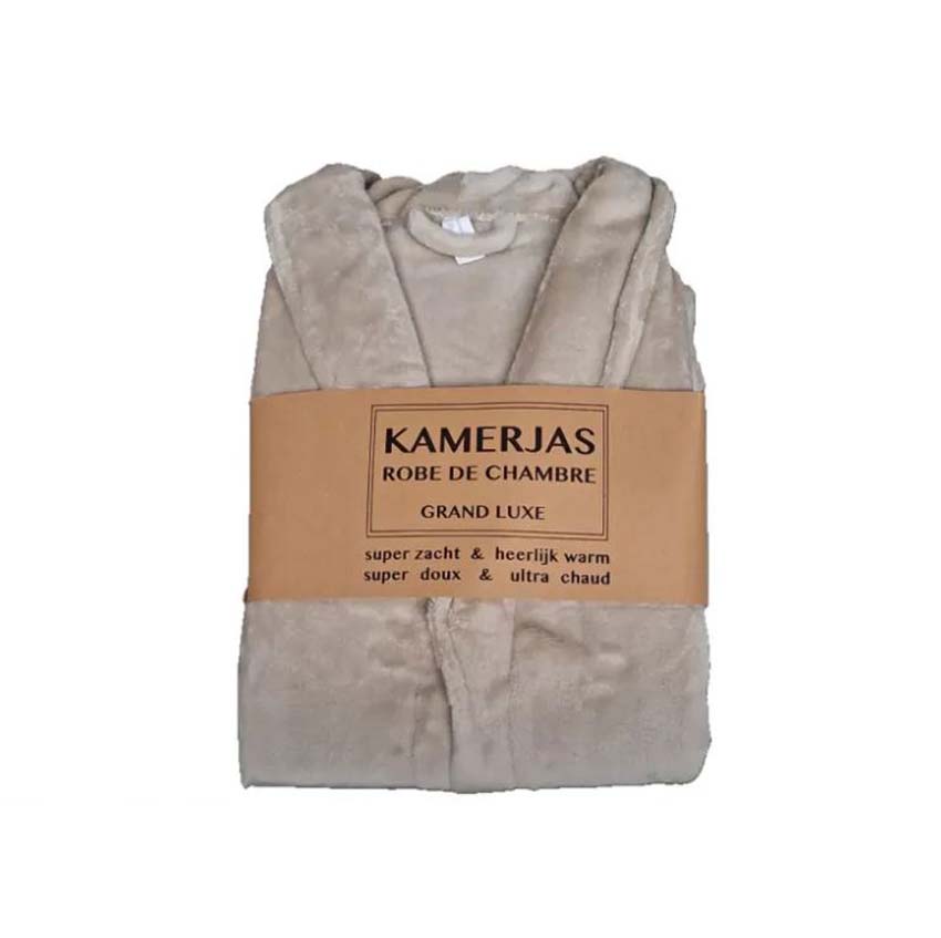 Robe de chambre microfibre beige M/L