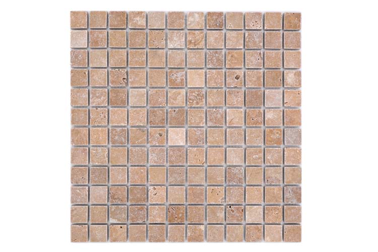Mosaïque Travertin Noce mat 30,5x30,5cm