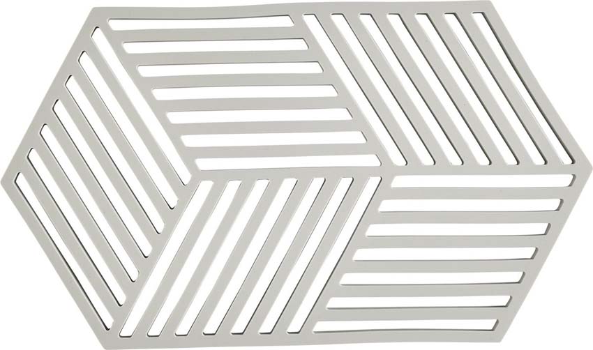 Panonderzetter Zone hexagon xl warm grey 24 x 14 cm