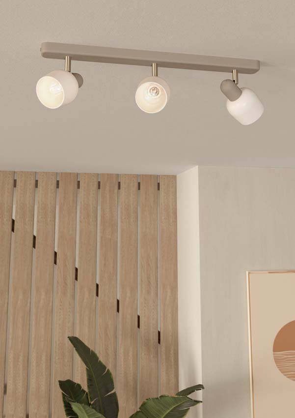 Spot en saillie - Sable - 52x12,5x15cm - Dimmable - E14 - 3x40W