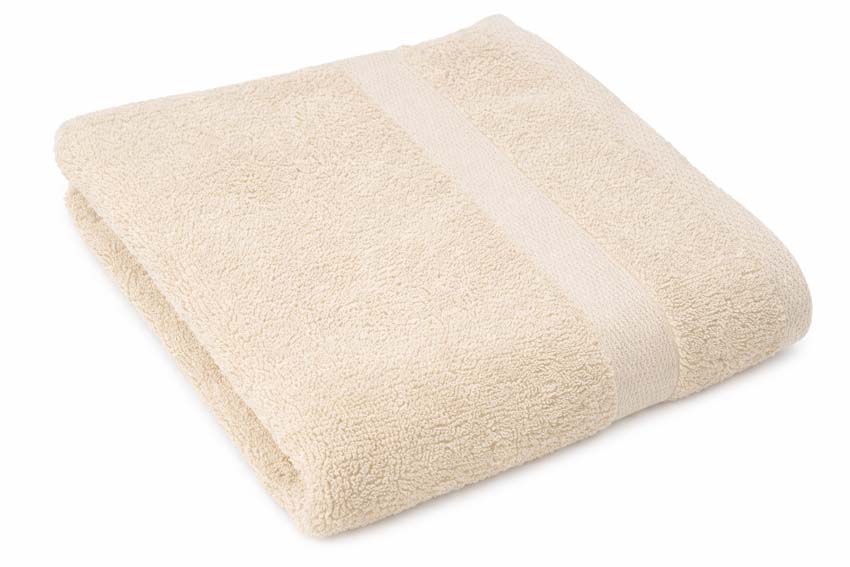 Serviette de douche Cosibel en coton écru 100x150cm qualité hôtelière