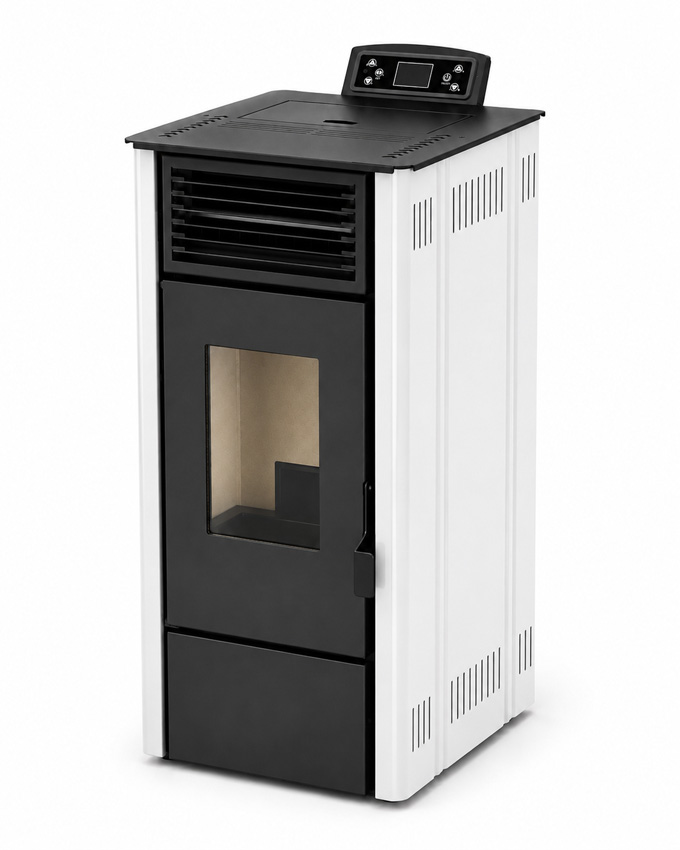 Pelletkachel Digi - 8kW - 160m³ - wit - 47,8x43,5x90,1cm
