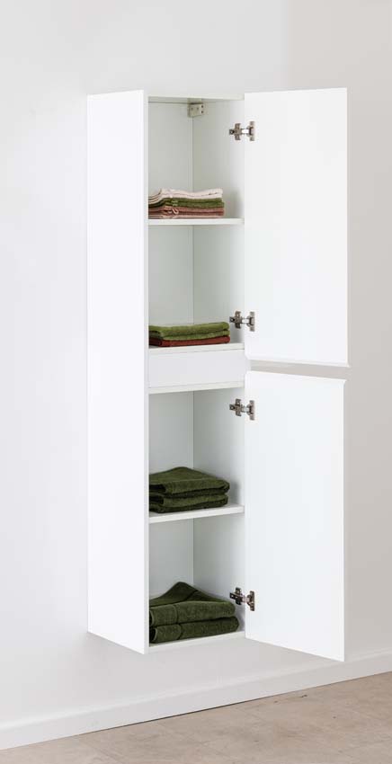 Kolomkast Tibo/Tony wit hangend 170x40x35cm