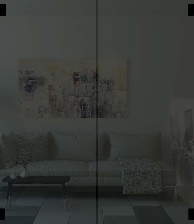 Porte intérieure double vitrée Sky Black verre noir sur mesure - charnières noires