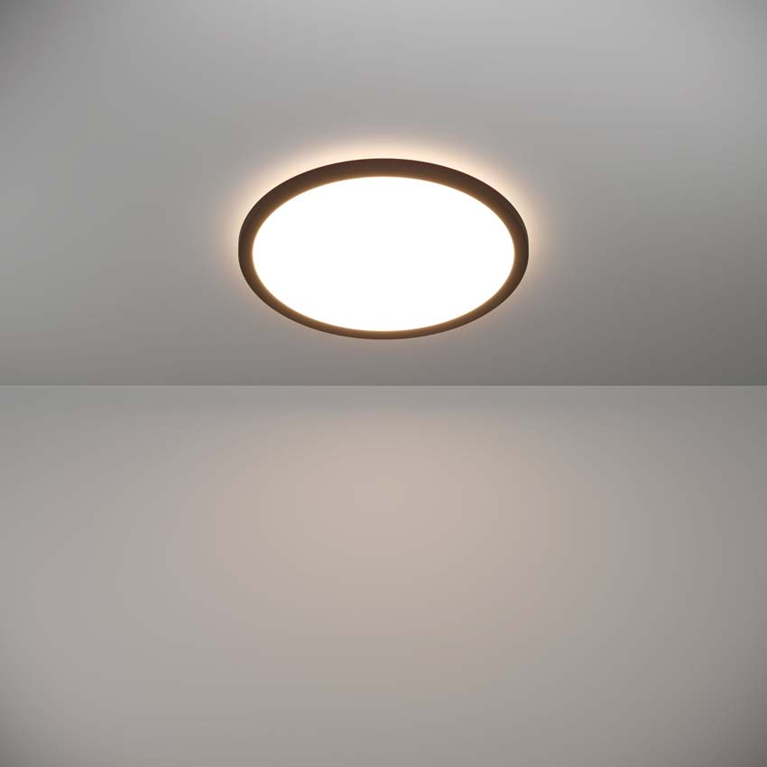 Plafonnier  - Noir - Ø38cm - Dimmable - LED - 1x24W - 2700-6500K - télécommande