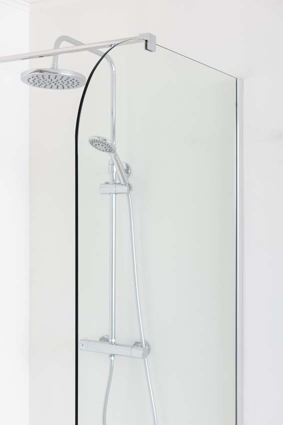 Douchewand Avery afgerond 87x200cm