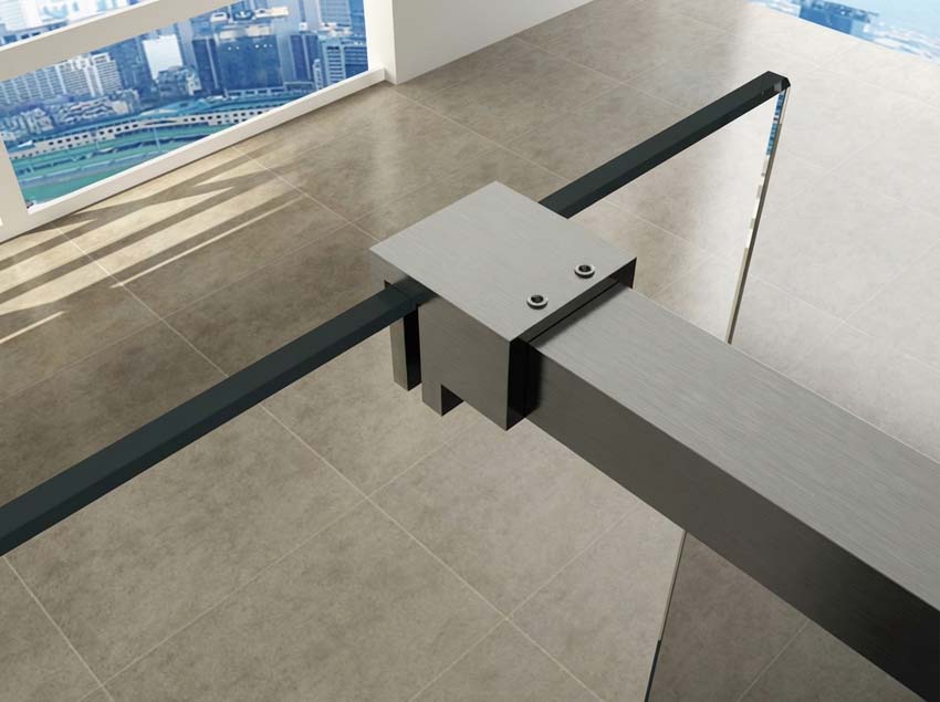 Profielset + verstevigingsstang Khloe chroom 200x120cm