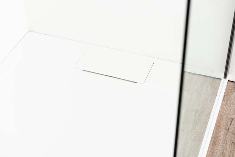 Receveur de douche Akon polybeton blanc mat 90x90cm
