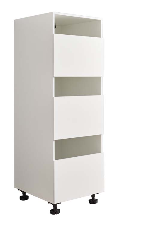 Meuble pour buanderie Decowash avec 3 compartiments blanc 50x67,5x162cm