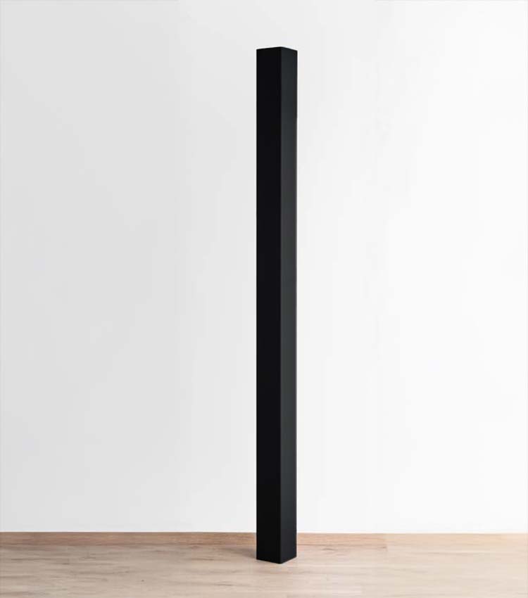 Poortpaal Orlando/Oakley aluminium te verankeren matzwart 15x15x250cm