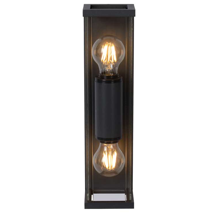 Lucide CLAIRE MINI - Wandlamp Buiten - H36cm - Antraciet