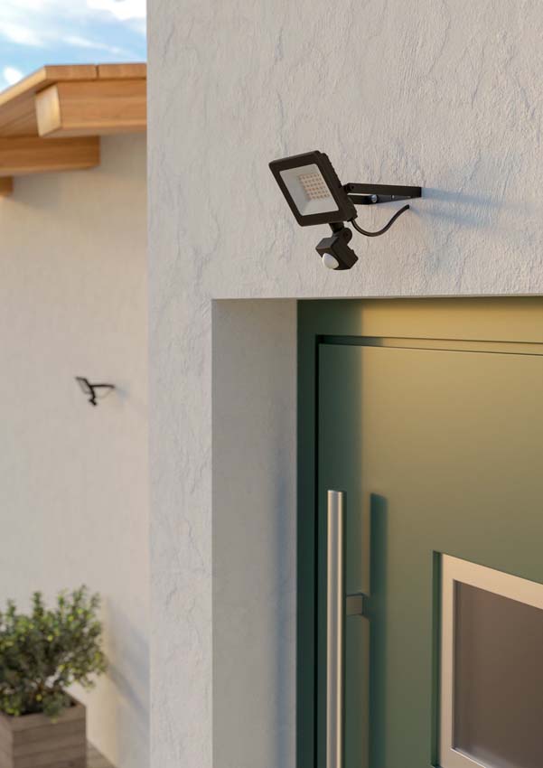 Straler LED - Zwart - 145x100x25mm - LED - 1x30W - 4000K - IP44 - PIR-sensor