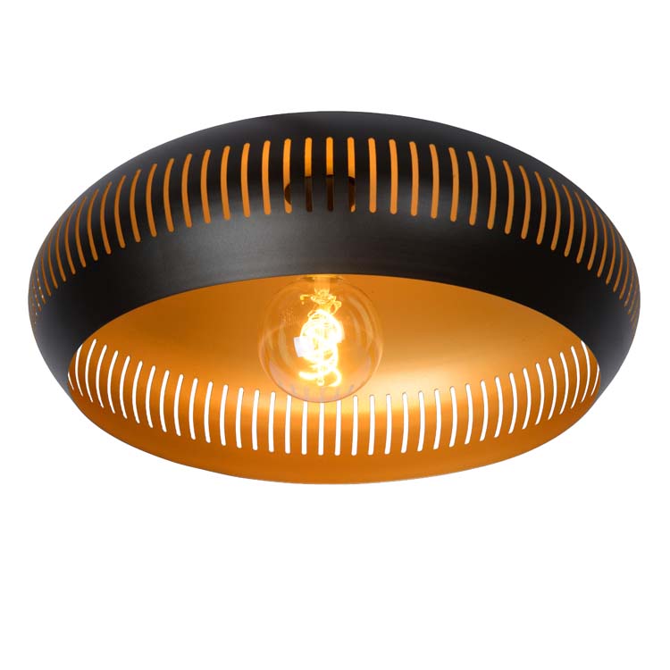 Plafondlamp - zwart - Ø45cm - E27 - 40W
