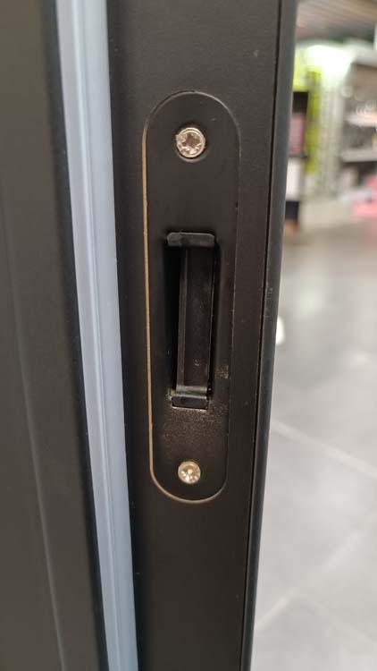 Porte intérieure complète Invisible Flat noir 201,5x83cm aggloméré tubulaire réversible + châssis 20cm