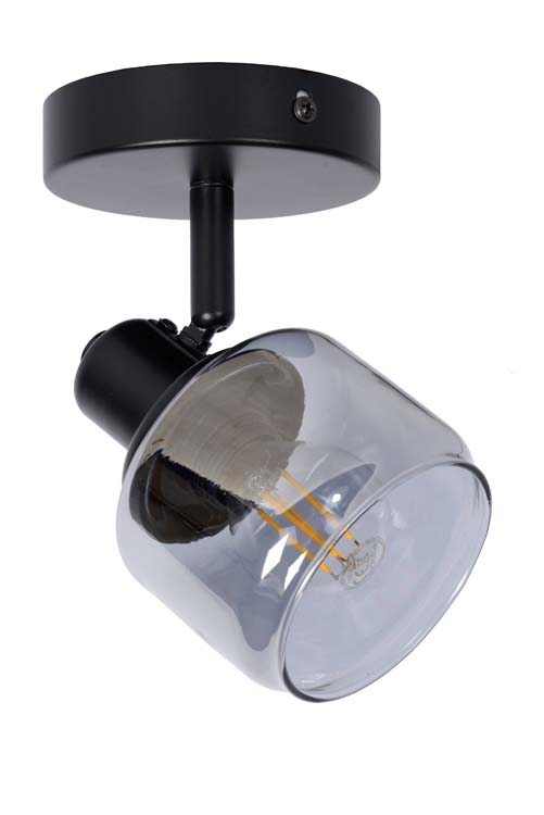 Plafonnier - noir - 10x14x16,5cm - dimmable - E14 - 40W