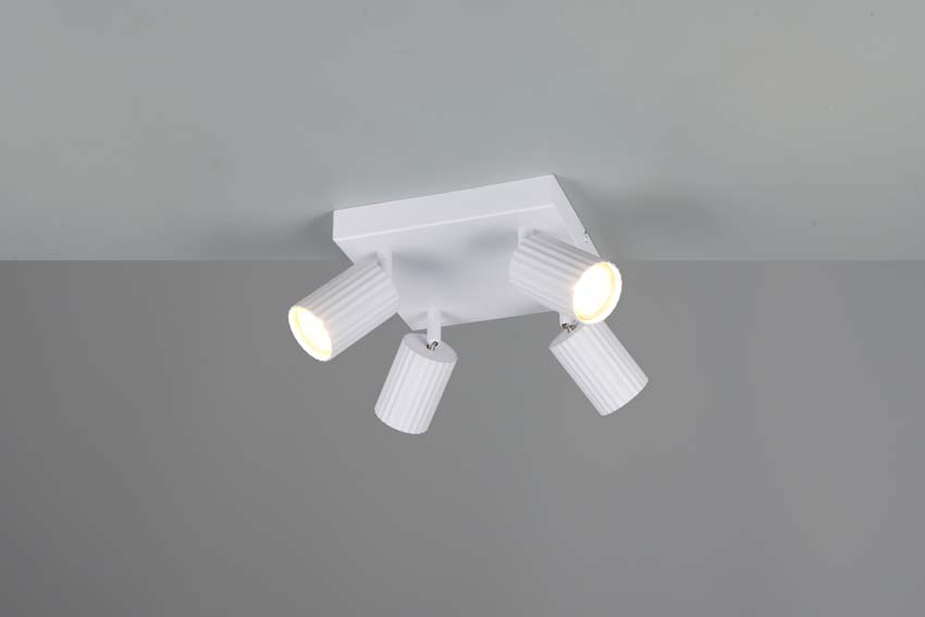 Opbouwspot - Wit - 20x20x14,5cm - Dimbaar - GU10 - 4x10W