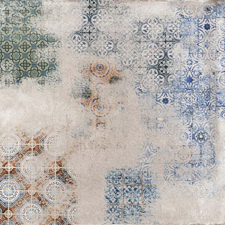 Carrelage de sol et mural Matrix à motif multicolore 60x60cm