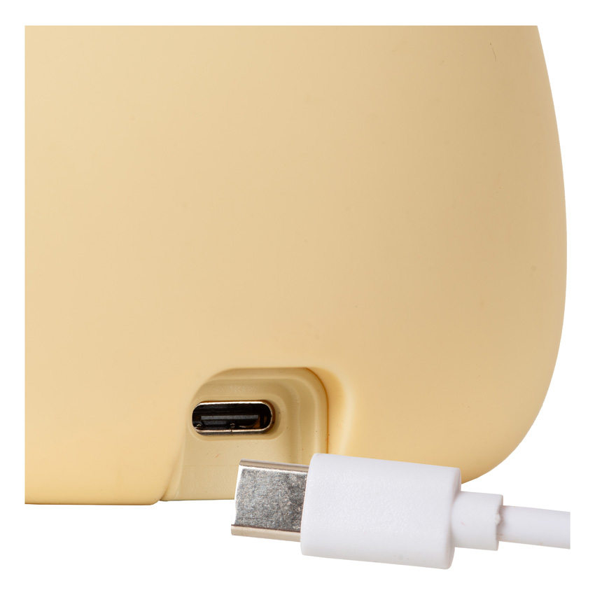 Oplaadbare Nachtlamp Kinderkamer - Accu/Batterij - LED 3 StepDimbaar - 1x0,5W 2100K - Beige
