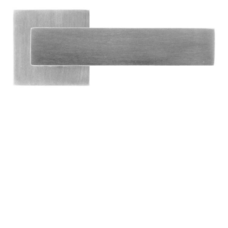 Poignée de porte pro carré 1 inox plus sans rosace
