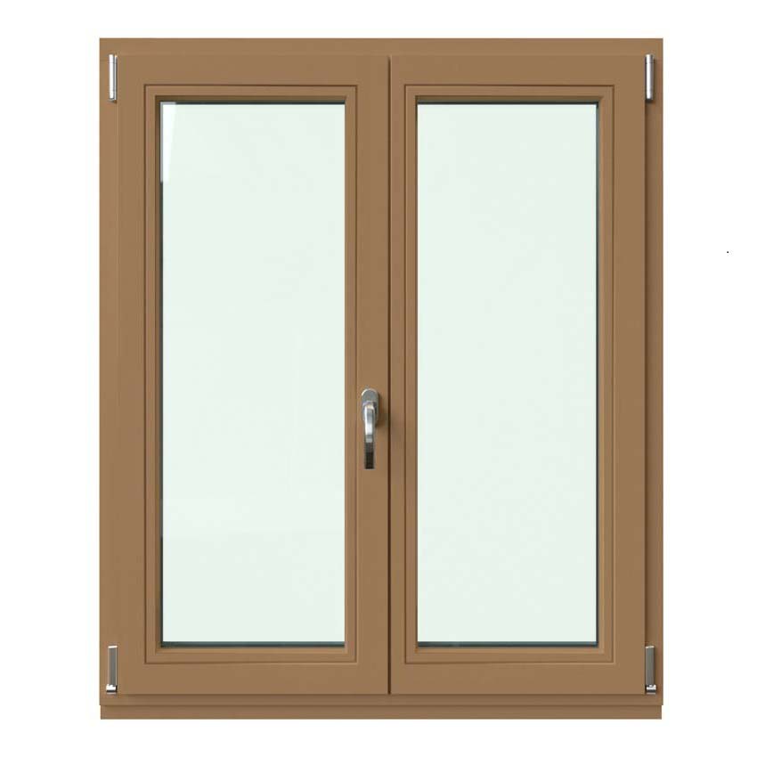 Fenêtre oscillo-battante à 2 vantaux Vardelux bois Meranti 68mm naturel ouvrant à gauche sur mesure