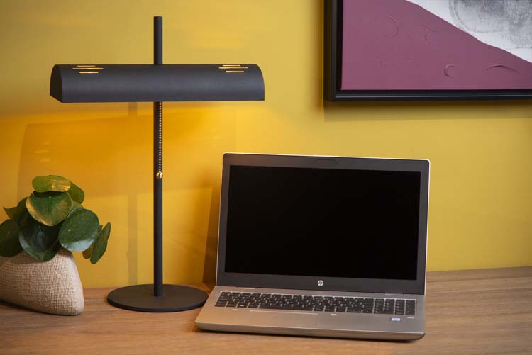 Lampe de table - noir - 36x18x50cm - 2xE27 - 40W