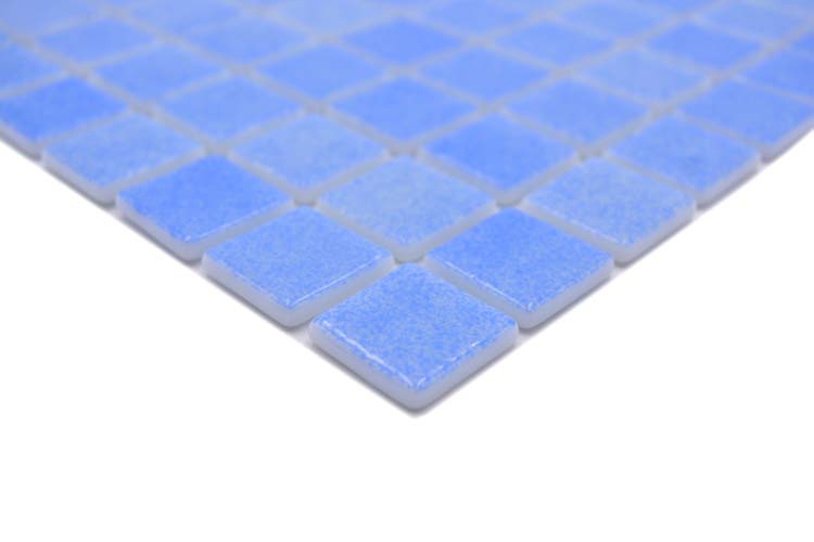 Mozaïek Eco Celeste blauw glanzend 31,6x31,6cm