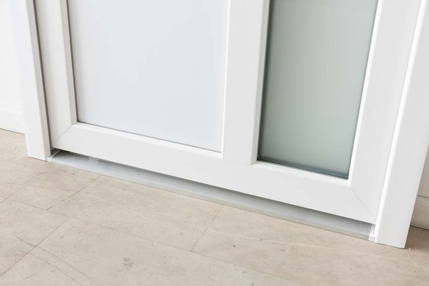 Porte extérieure Lumeo PVC vitrage mat blanc 1000x2000mm gauche