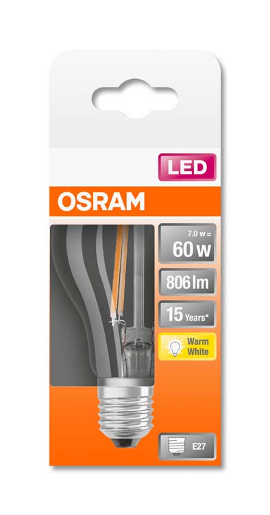 LED lamp retro classic 60 E27 7W warm wit filament