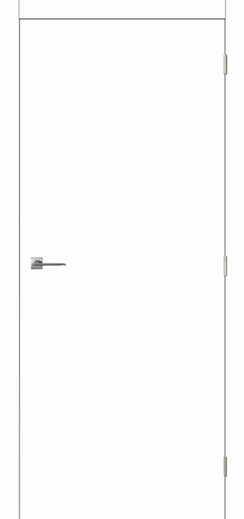 Porte intérieure complète Pro Palladium blanc 201,5x68cm tubulaire gauche + châssis coulissant 13-15,5cm