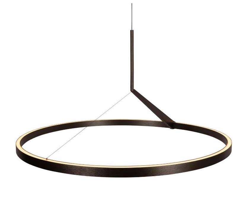 Lucide Premium Applause - Suspension - Ø80cm - LED dimmable - CCT - 1x50W 2700K/4000K - Capteur de mouvement de la main - Fer gris