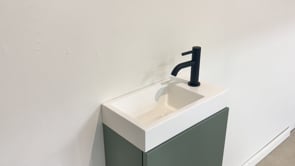 Toiletmeubel Dotan Eucalyptus watafel glanzend wit 45x40x22cm