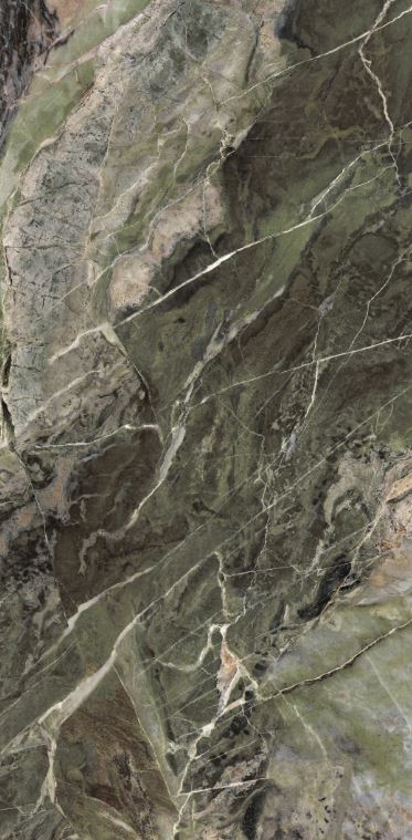 Échantillon carrelage mural et sol Medina vert brillant 6x25cm