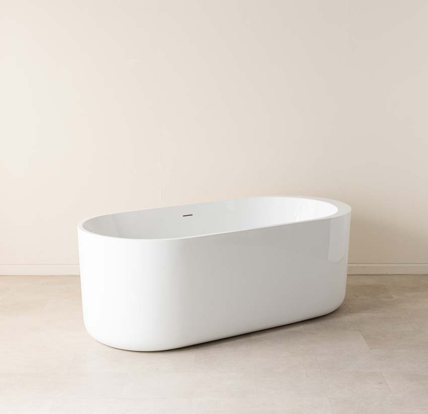 Vrijstaand bad Brad glanzend wit 170x80cm