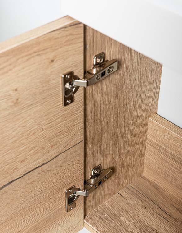 Toiletmeubel Domino eik wastafel mat wit 45x40x22cm