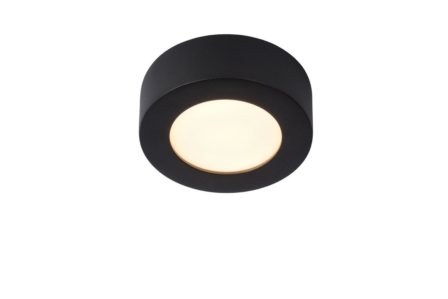 Plafondlamp - zwart - rond - dimbaar - Ø11,5cm - LED - 8W - IP44