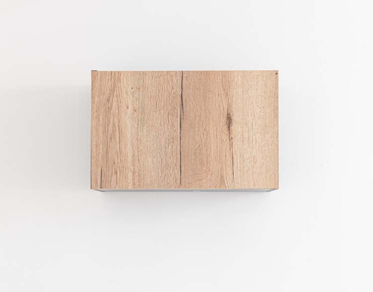 Armoire de cuisine Plenti pour hotte aspirante noire/aspect bois 60x38cm