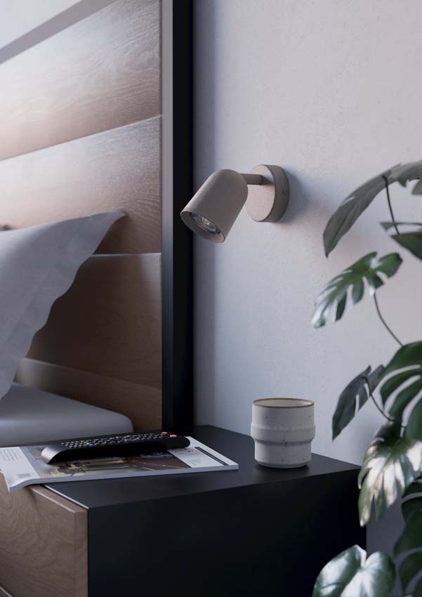 Applique murale - Sable - Ø8xH11cm - Dimmable - GU10 - 1x5W