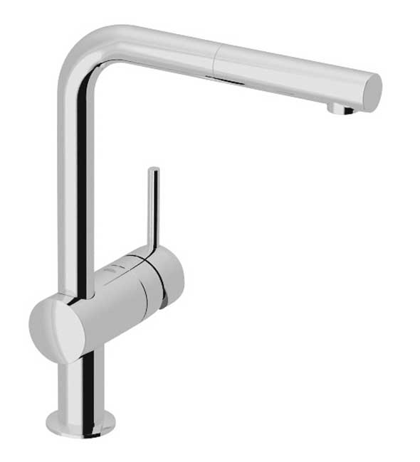 Robinet de cuisine Grohe Minta chrome avec bec extractible