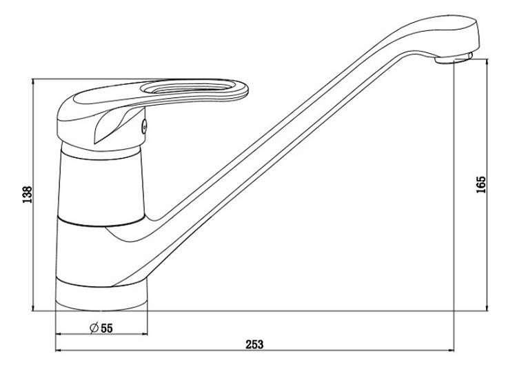 Robinet de cuisine Gaby chrome