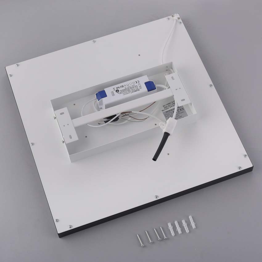 Plafonnier - zwart - 45x45cm - dimbaar - 32W - 2700-5000K - met afstandsbediening