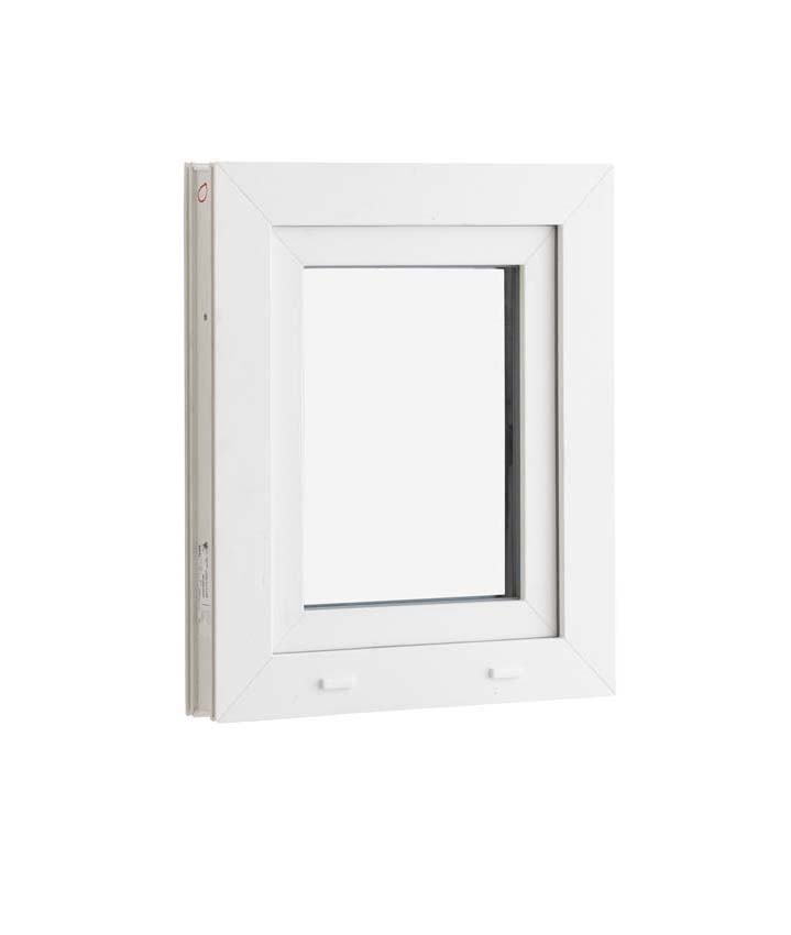 1-VL draaikiepraam pvc Deceuninck Elegant wit/wit B500xH600 mm L mat