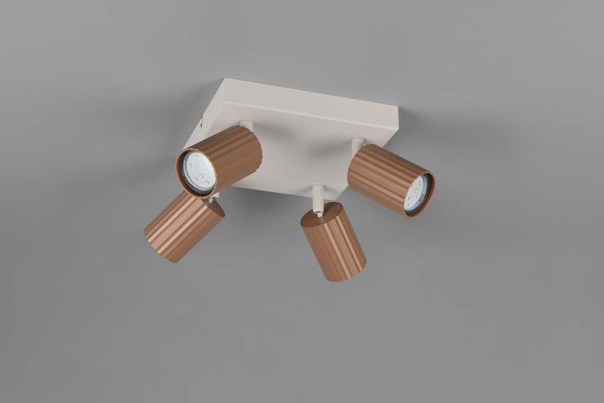 Spot en saillie - Café - 20x20x14cm - Dimmable - GU10 - 4x10W