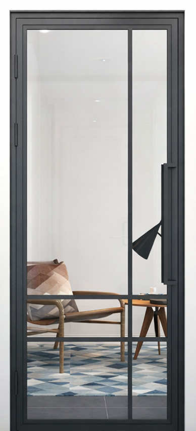 Stalen binnendeur 6W asymmetrisch Tara 880 x 2040 mm rechts