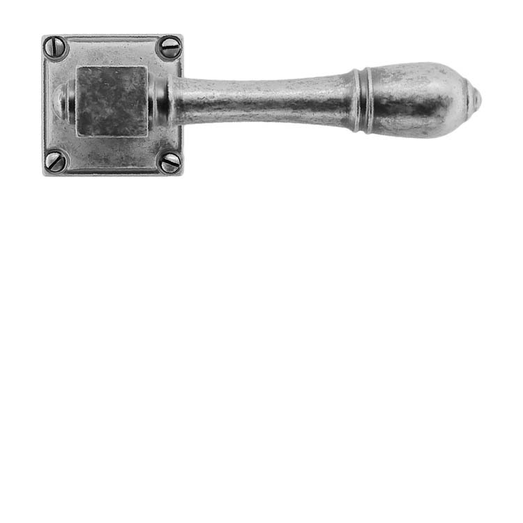 Poignée de porte pro prato vieil argent sans rosace