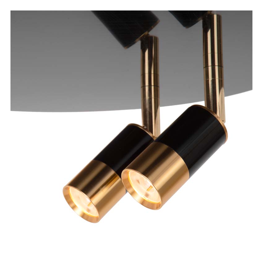 Plafondlamp - zwart chroom - Ø40cm - dimbaar - LED 2x5W - 2700K