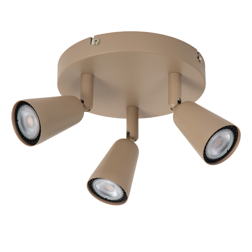 Spot de plafond - Taupe - 28,3x24,5x14 m - 3xGU10